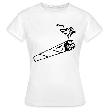 Joint - Zigarette - Frauen T-Shirt - Weiß - Vorne - AI Model Female 172 dark (172cm)