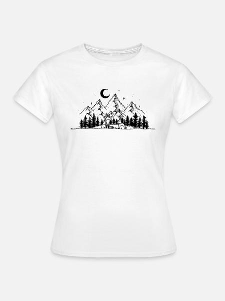 Fuchs Hase Gute Nacht Kinder Bild Geschenk - Frauen T-Shirt - Weiß