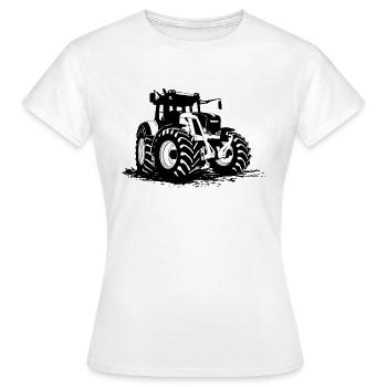 Tracteur - Remorqueur - Agriculteur - T-shirt Femme - blanc - Devant - AI Model Female 172 dark (172cm)