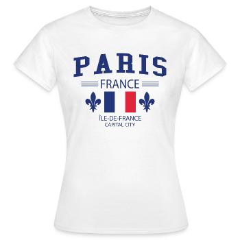 Paris - Women's T-Shirt - white - Front - AI Model Female 172 dark (172cm)