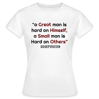 Confucius, citations confucius, citations célèbres, cool C - T-shirt Femme - blanc - Devant - AI Model Female 172 dark (172cm)