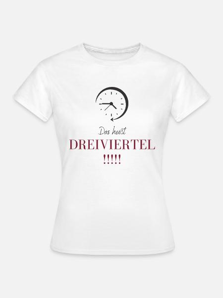 Dreiviertel - Frauen T-Shirt - Weiß