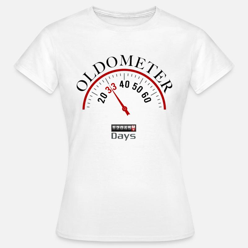 Oldometer 33° compleanno - Maglietta da donna - bianco