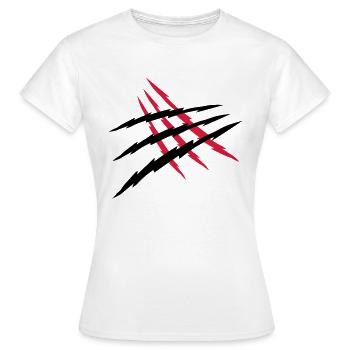 2 scratches wound - Women's T-Shirt - white - Front - AI Model Female 172 dark (172cm)