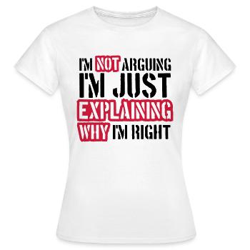 Je ne discute pas - T-shirt Femme - blanc - Devant - AI Model Female 172 dark (172cm)