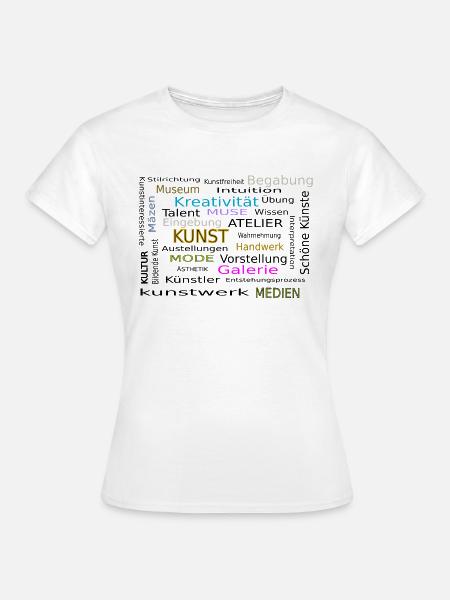 Word Cloud Kunst 2 - Frauen T-Shirt - Weiß