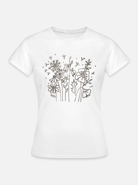 Blumen - Frauen T-Shirt - Weiß