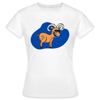 Dessin animé Bock - T-shirt Femme - blanc - Devant - AI Model Female 172 dark (172cm)