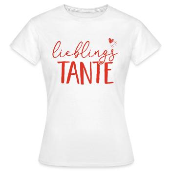 Lieblings Tante - Schwester Geschenk Liebe Familie - Frauen T-Shirt - Weiß - Vorne - AI Model Female 172 dark (172cm)