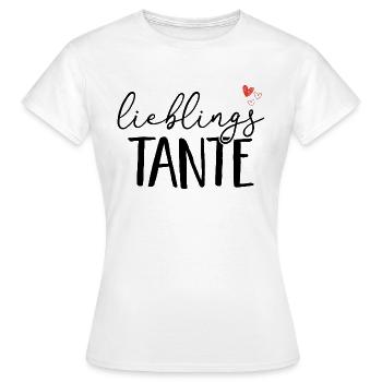 Lieblings Tante - Schwester Geschenk Liebe Familie - Frauen T-Shirt - Weiß - Vorne - AI Model Female 172 dark (172cm)