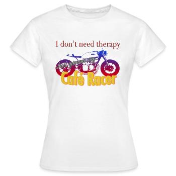 cafe racer - Frauen T-Shirt - Weiß - Vorne - AI Model Female 172 dark (172cm)