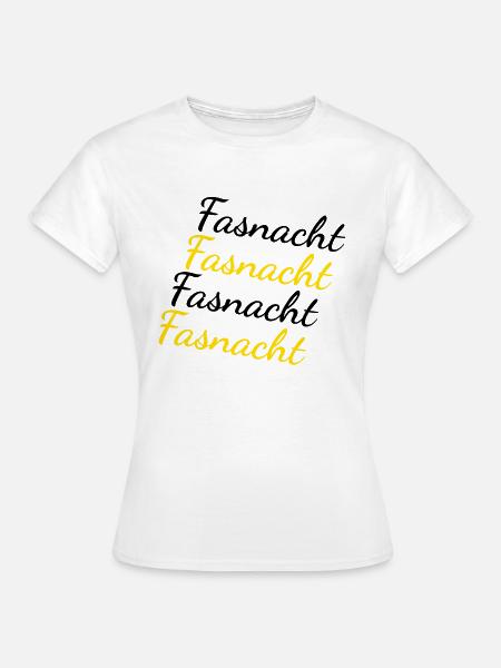Fasnacht Schwarz Gelb - Frauen T-Shirt - Weiß