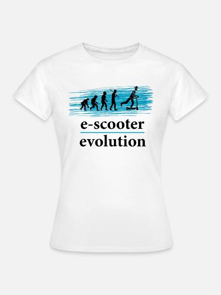 E-Scooter E-Roller Scooter - Frauen T-Shirt - Weiß