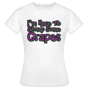 I'm Here To Stomp Some Grapes - Frauen T-Shirt - Weiß - Vorne - AI Model Female 172 dark (172cm)