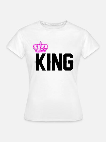 king - Frauen T-Shirt - Weiß