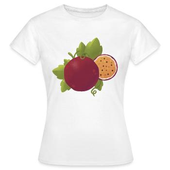 Fruit de la passion (fruit de la passion) - T-shirt Femme - blanc - Devant - AI Model Female 172 dark (172cm)