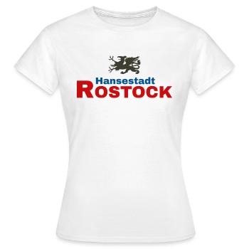 HanseStadt Rostock - Frauen T-Shirt - Weiß - Vorne - AI Model Female 172 dark (172cm)