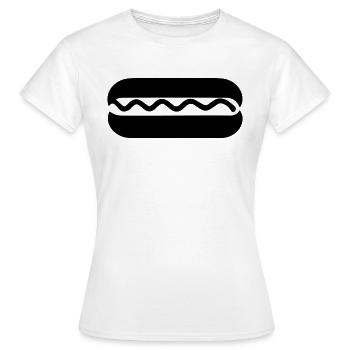 Hot dog - T-shirt Femme - blanc - Devant - AI Model Female 172 dark (172cm)
