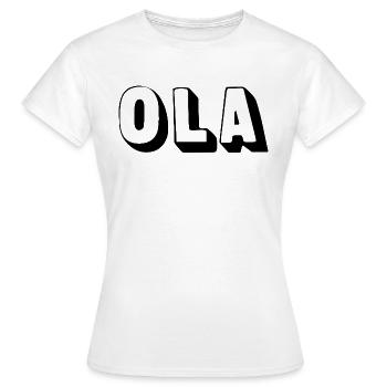 Nom - Ola - T-shirt Femme - blanc - Devant - AI Model Female 172 dark (172cm)