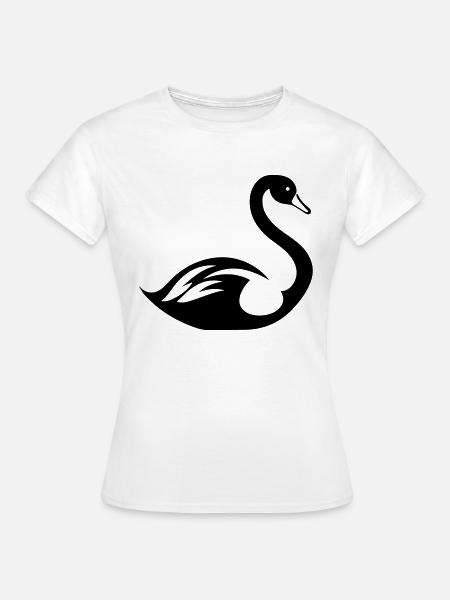Schwan - Frauen T-Shirt - Weiß