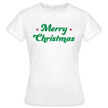 Joyeux Noël Astérisque Vert Rouge - T-shirt Femme - blanc - Devant - AI Model Female 172 dark (172cm)