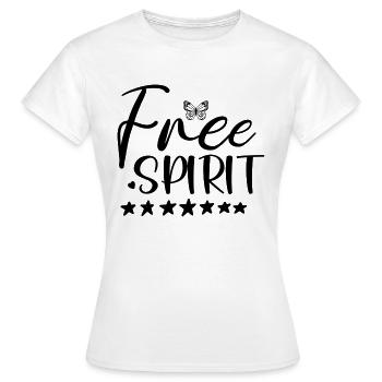 Free Spirit - Frauen T-Shirt - Weiß - Vorne - AI Model Female 172 dark (172cm)