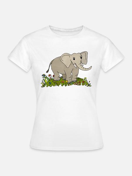 Elefant - Frauen T-Shirt - Weiß