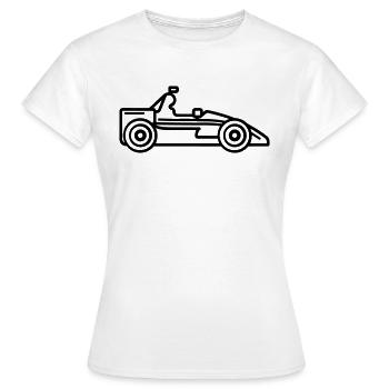 voiture de course - T-shirt Femme - blanc - Devant - AI Model Female 172 dark (172cm)