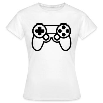 Videospiel-Controller - Frauen T-Shirt - Weiß - Vorne - AI Model Female 172 dark (172cm)