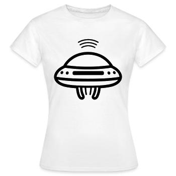 fliegende Untertasse - Frauen T-Shirt - Weiß - Vorne - AI Model Female 172 dark (172cm)