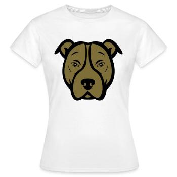 Chien - T-shirt Femme - blanc - Devant - AI Model Female 172 dark (172cm)