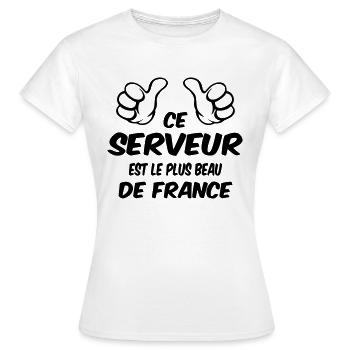 BESTER SERVER - Frauen T-Shirt - Weiß - Vorne - AI Model Female 172 dark (172cm)