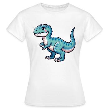 Kawaii Mignon T-Rex - T-shirt Femme - blanc - Devant - AI Model Female 172 dark (172cm)