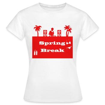 spring break rouge - T-shirt Femme - blanc - Devant - AI Model Female 172 dark (172cm)