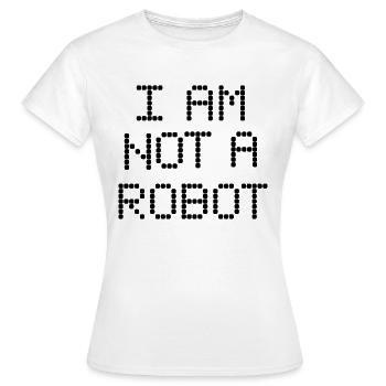 Digitales Alphabet statt Roboter - Frauen T-Shirt - Weiß - Vorne - AI Model Female 172 dark (172cm)