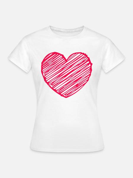 Heart - Frauen T-Shirt - Weiß