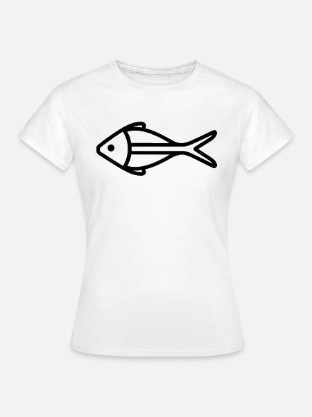 Fisch - Frauen T-Shirt - Weiß