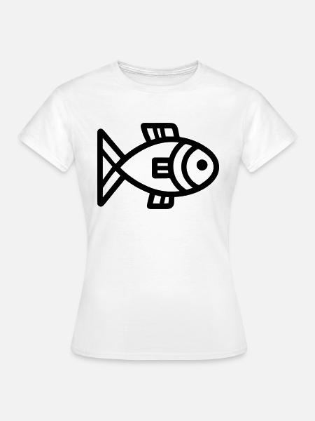 Fisch - Frauen T-Shirt - Weiß