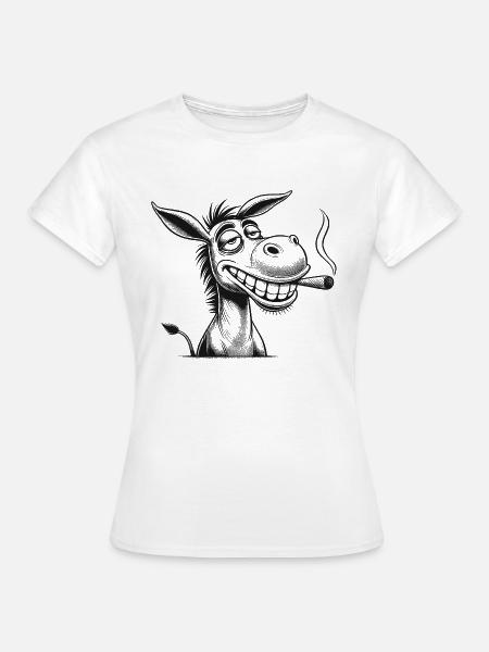 Esel - Frauen T-Shirt - Weiß