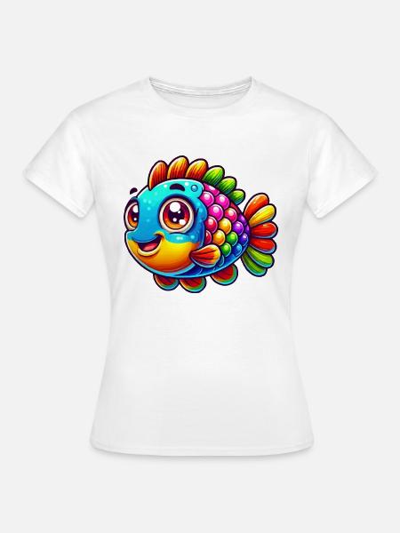 fisch 1 - Frauen T-Shirt - Weiß