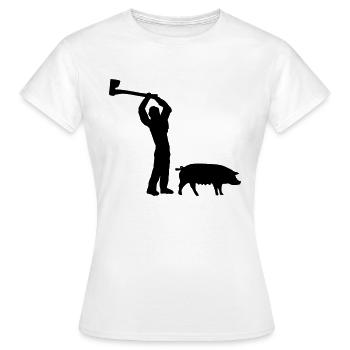 h1n1 metzger - Frauen T-Shirt - Weiß - Vorne - AI Model Female 172 dark (172cm)