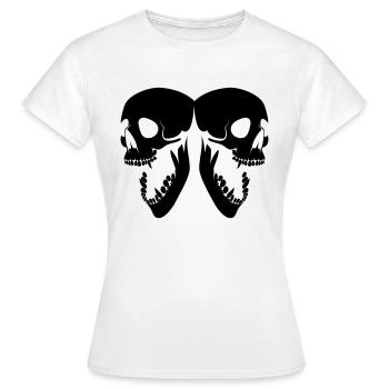 skulls - T-shirt Femme - blanc - Devant - AI Model Female 172 dark (172cm)