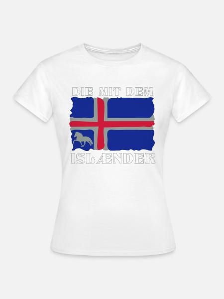 Die mit dem Isländer - Frauen T-Shirt - Weiß
