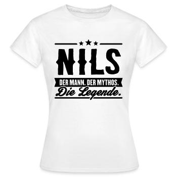 Man Myth Légende Nils - T-shirt Femme - blanc - Devant - AI Model Female 172 dark (172cm)