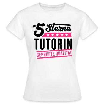5Sterne Tutorin - Frauen T-Shirt - Weiß - Vorne - AI Model Female 172 dark (172cm)