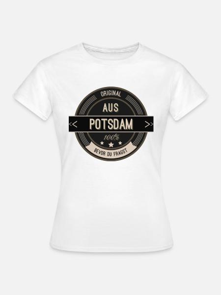 Original aus Potsdam 100% - Frauen T-Shirt - Weiß