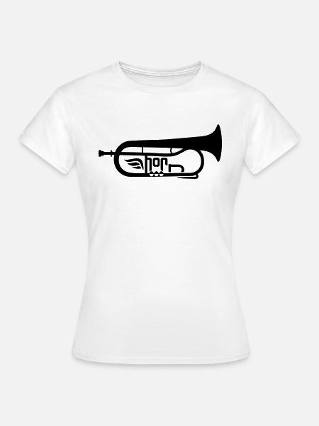 Das Flügelhorn mit Flügel - Frauen T-Shirt - Weiß