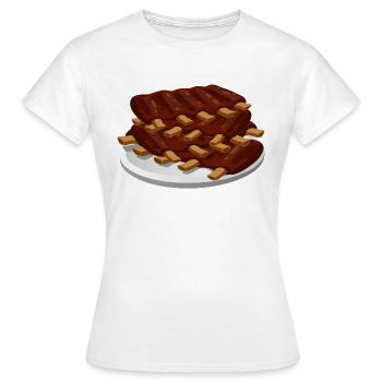 Spare Ribs - Frauen T-Shirt - Weiß - Vorne - AI Model Female 172 dark (172cm)