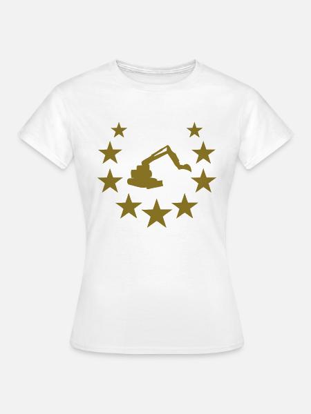 bagger star - Frauen T-Shirt - Weiß