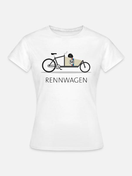 Cargo-fietsraceauto - Vrouwen T-shirt - wit